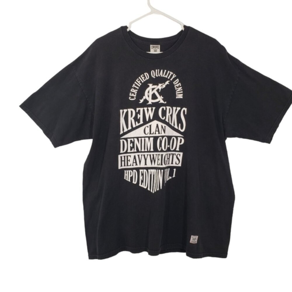 Crooks & Castles Black Graphic Tee Cotton Size XL